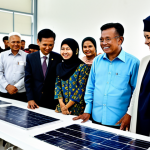 **

"A diverse group of Malaysians attending a community workshop on renewable energy, fully clothed, appropriate attire, safe for work, modest clothing. The workshop is held in a bright, modern community center with displays of solar panels and wind turbine models. The people are engaged in discussions and hands-on activities. Include elements of Malaysian culture in the background, such as batik patterns or traditional crafts. Perfect anatomy, correct proportions, natural pose, professional photography, family-friendly, high quality."

**