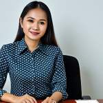 Businesswoman in a Modern Malaysian Office**

"A professional businesswoman in a modest batik blouse and skirt, sitting at a desk in a modern office in Kuala Lumpur, fully clothed, appropriate attire, safe for work, perfect anatomy, natural proportions, professional photography, high quality lighting, family-friendly."

**