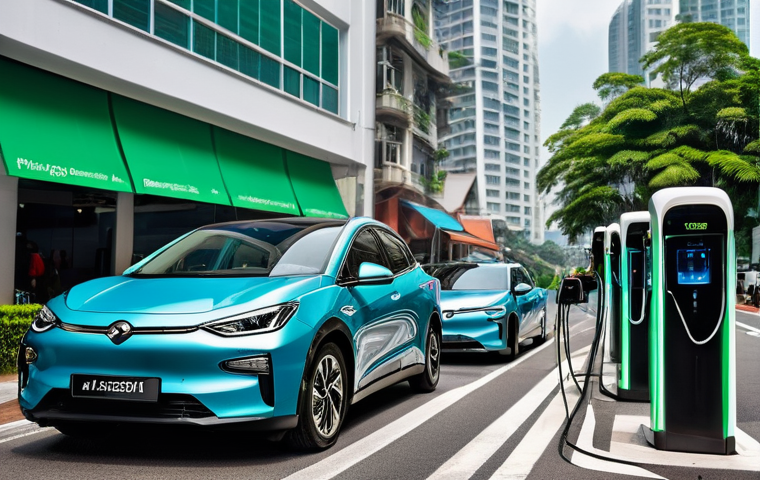 대체에너지와 산업 - **Prompt:** A dynamic and clean interior view of a high-tech biomass energy facility in a lush, gree...