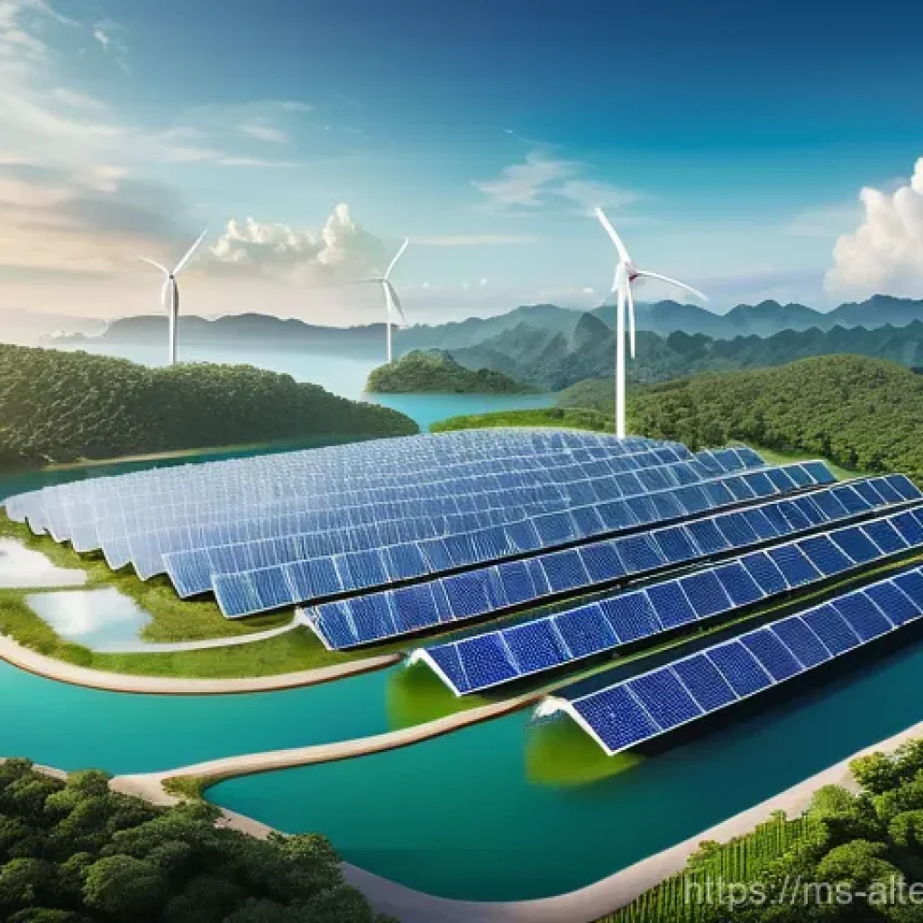 수소 에너지 - **Prompt 1: Green Hydrogen Production in Malaysia**
    "A wide-angle, highly detailed illustration ...