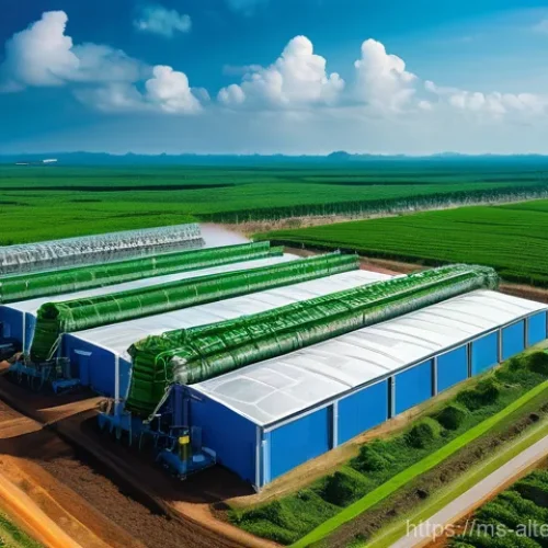 바이오가스 발전소 - **Prompt 1: The Alchemical Transformation of POME into Green Energy**
    "A visually striking image...