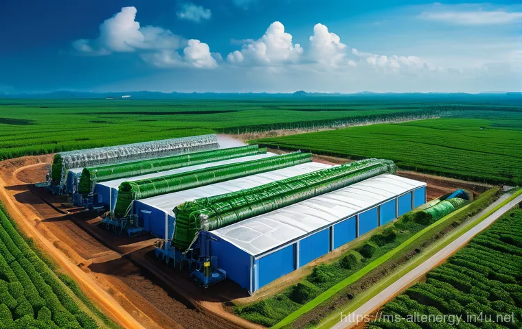 바이오가스 발전소 - **Prompt 1: The Alchemical Transformation of POME into Green Energy**
    "A visually striking image...