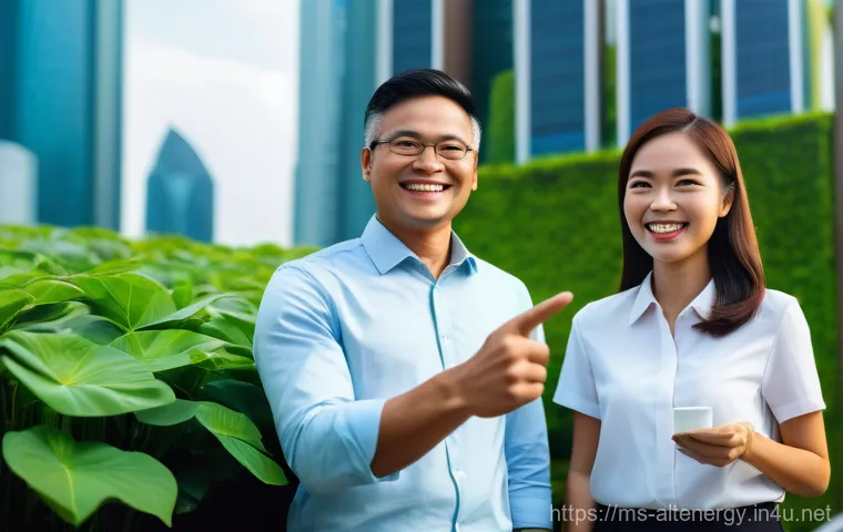 대체에너지 기업 주식 분석 - **Prompt:** A vibrant, futuristic Malaysian cityscape at sunset, showcasing widespread adoption of s...